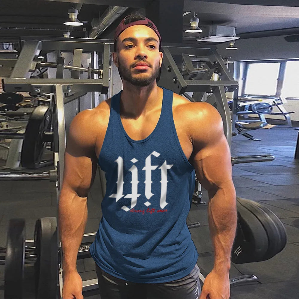 European And American Mens gyms Fitness Sleeveless Running Sports vest Mens Bodybuilding Tank Tops Summer Clothing for Plus Size