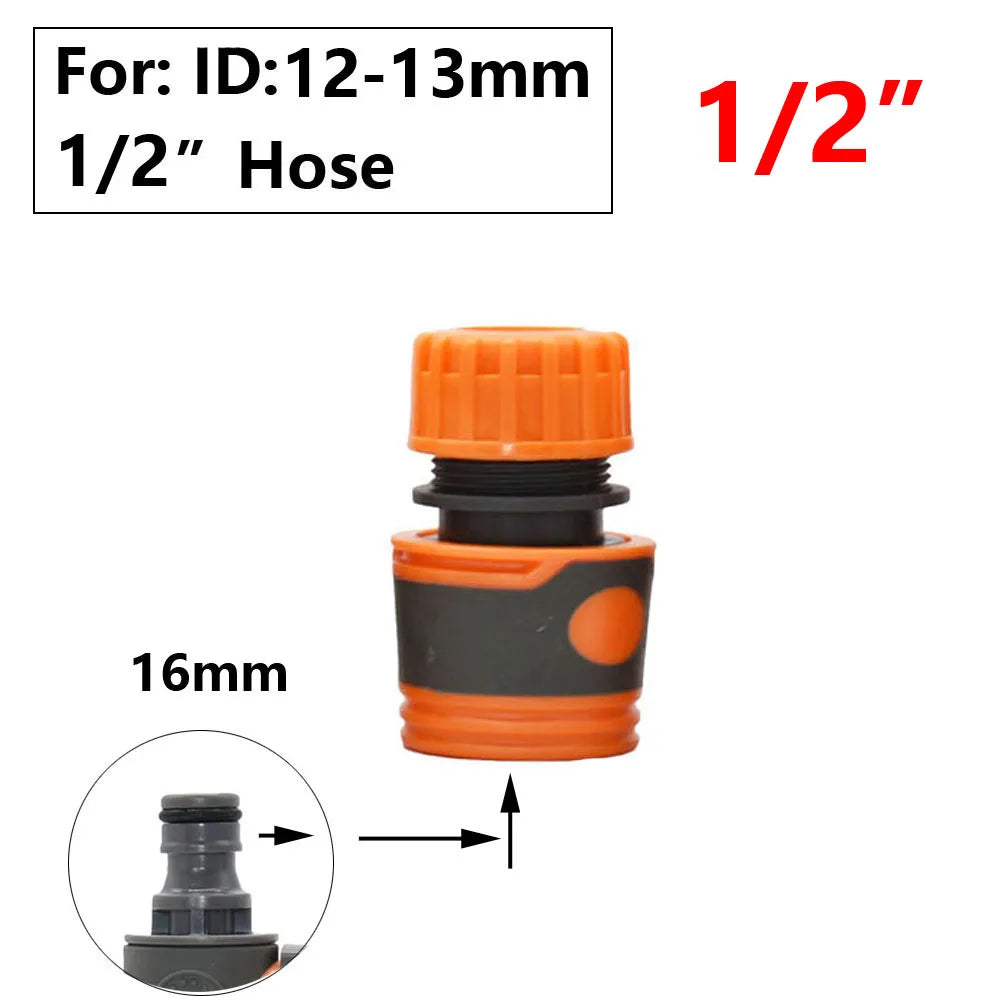 Garden Hose Quick Connector 1/2 3/4 1 Inch Pipe Coupler Stop Water Connector 16/20/32mm Repair Joint Irrigation System Fitting