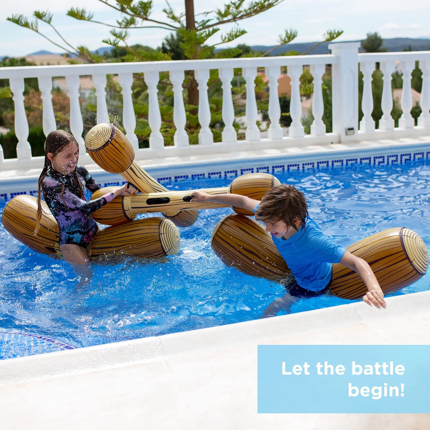 Pool Fighting Float Row Toy 2 Player Water Sport Inflatable Floating Playing Game Swimming Ring Gladiator Raft for Kid Adult Toy