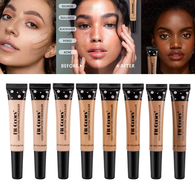 Full Cover Liquid Concealer 8 Color BB Cream Foundation Air-permeable Natural Brightening Makeup Eye Dark Circles Cream Cosmetic