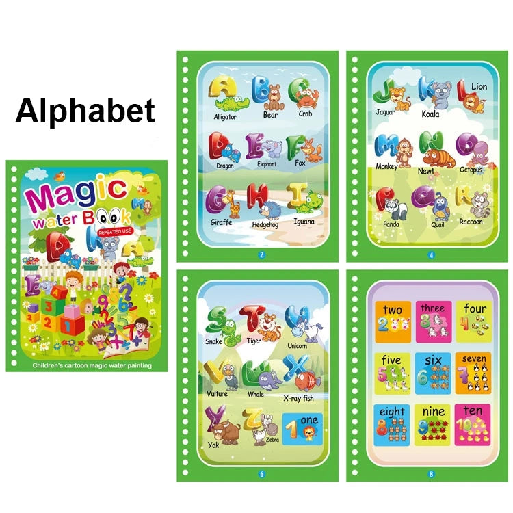 Reusable Magic Water Coloring Book Drawing Book for Kids Toddler Painting Book Montessori Educational Learning Toys