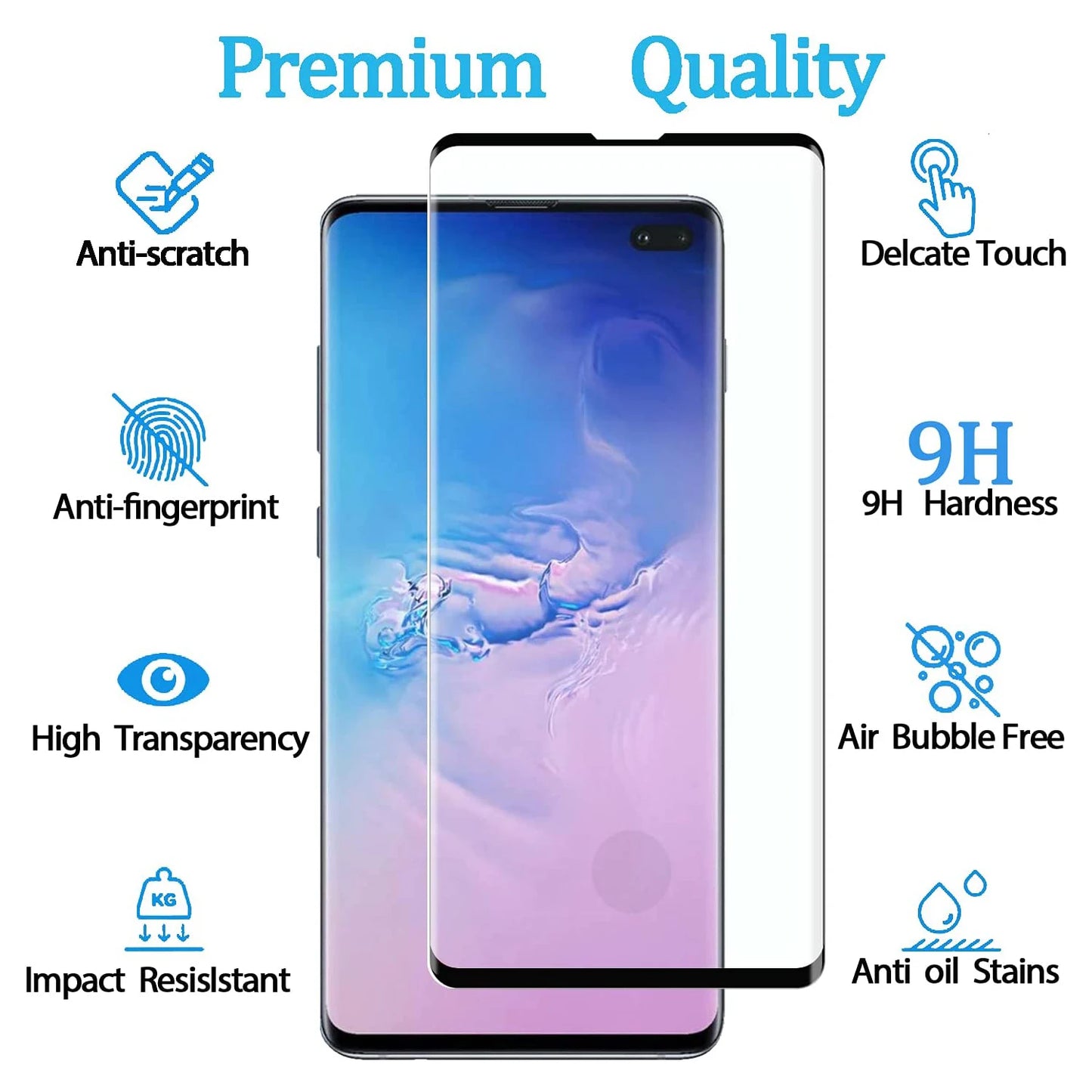 4Pcs Tempered Glass For Samsung Galaxy S10 Plus S20 S21 S22 S23 Ultra Plus Note 20 Ultra Anti Scratch Screen Protector Glass