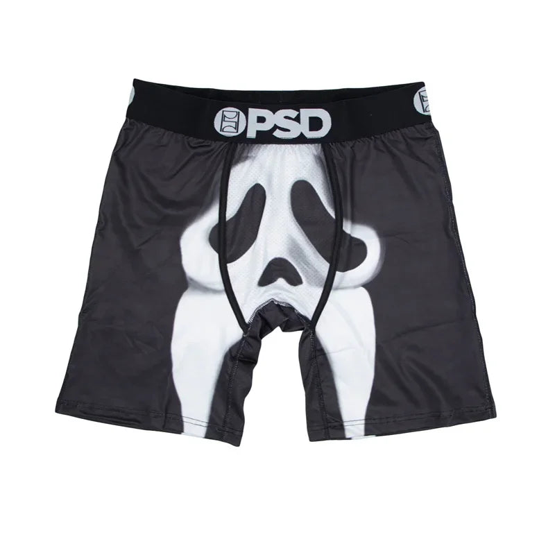 1Pcs Sexy Men Underwear Boxers Men's Panties Lingerie Breathable Printed Male Underpants Plus Size Man Boxer Briefs Mens Trunks