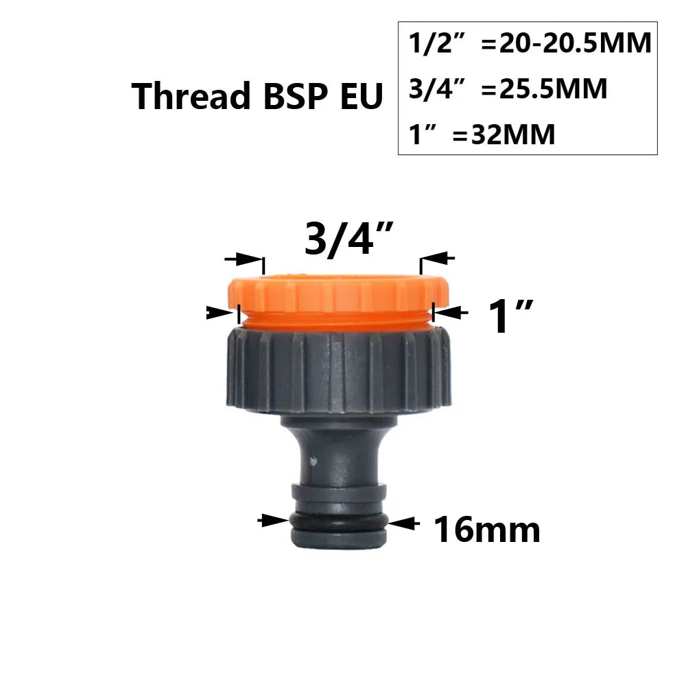 Garden Hose Quick Connector 1/2 3/4 1 Inch Pipe Coupler Stop Water Connector 16/20/32mm Repair Joint Irrigation System Fitting