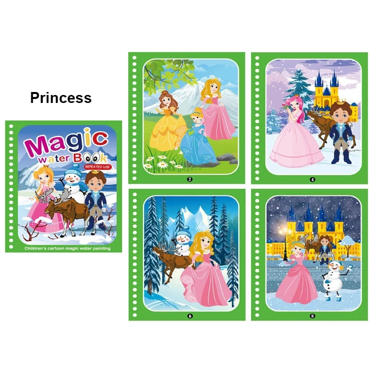 Reusable Magic Water Coloring Book Drawing Book for Kids Toddler Painting Book Montessori Educational Learning Toys