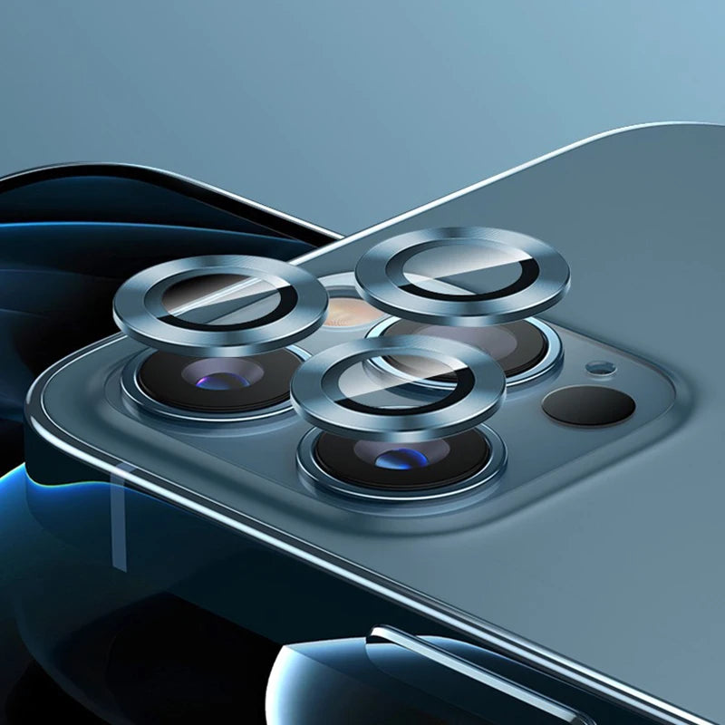 Lens Metal Ring Protector Glass for iPhone 11 12 13 Pro Max Camera Lens Protection On iPhone 15Pro 13Pro 14 Pro Max Camera Film