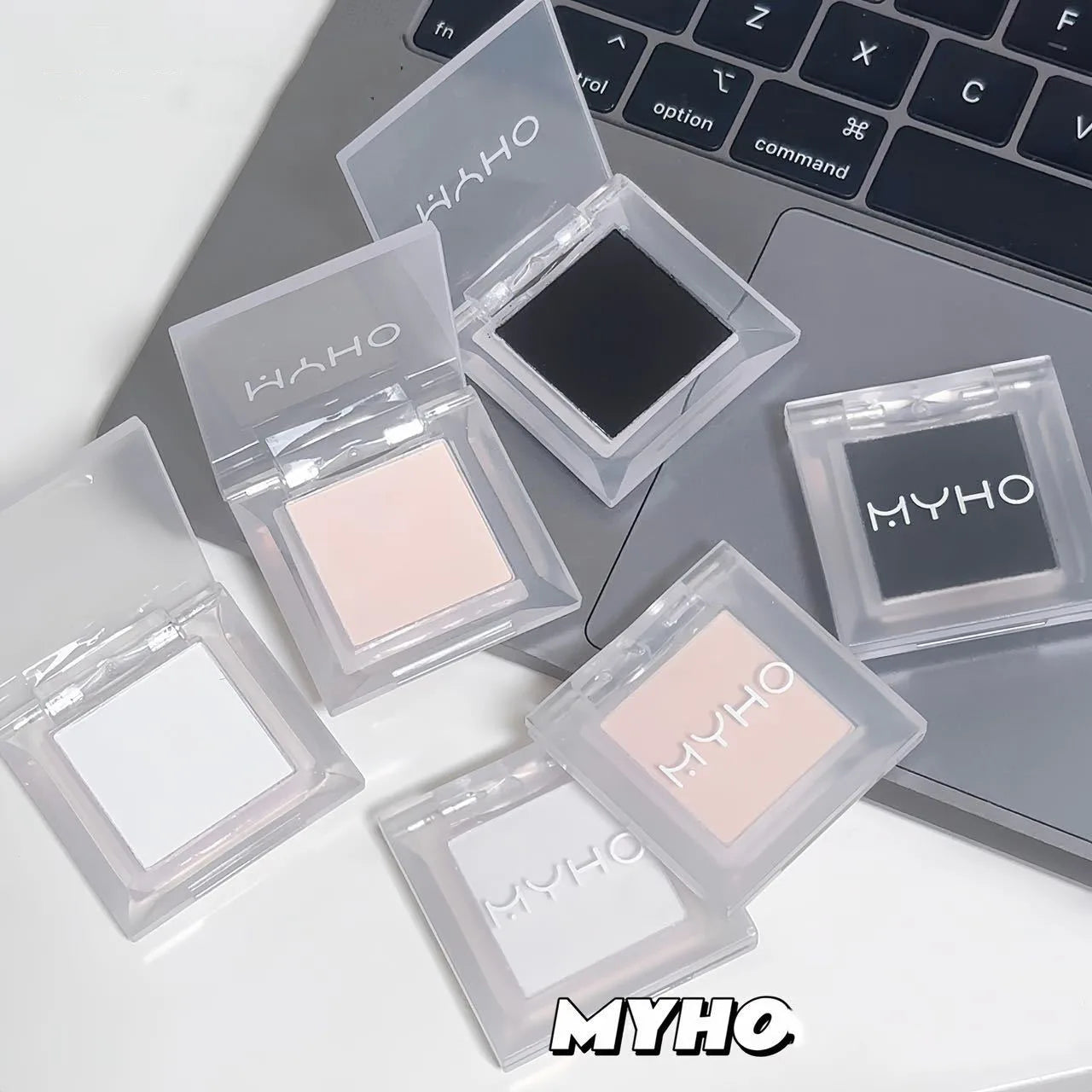 Monochrome Matte White Eyeshadow Makeup Waterproof Lasting Smoky Black Eye Makeup Natural Brighten Eyeshadow Highlighter Palette