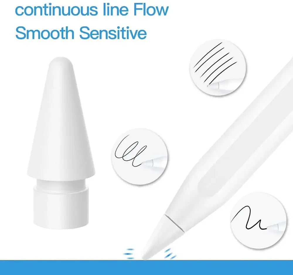 Replacement Pencil Tips for Apple Pencil 1st 2nd Generation iPencil Smooth Spare Nibs for iPad Pro Pencil 1/2 Stylus Fine Nib