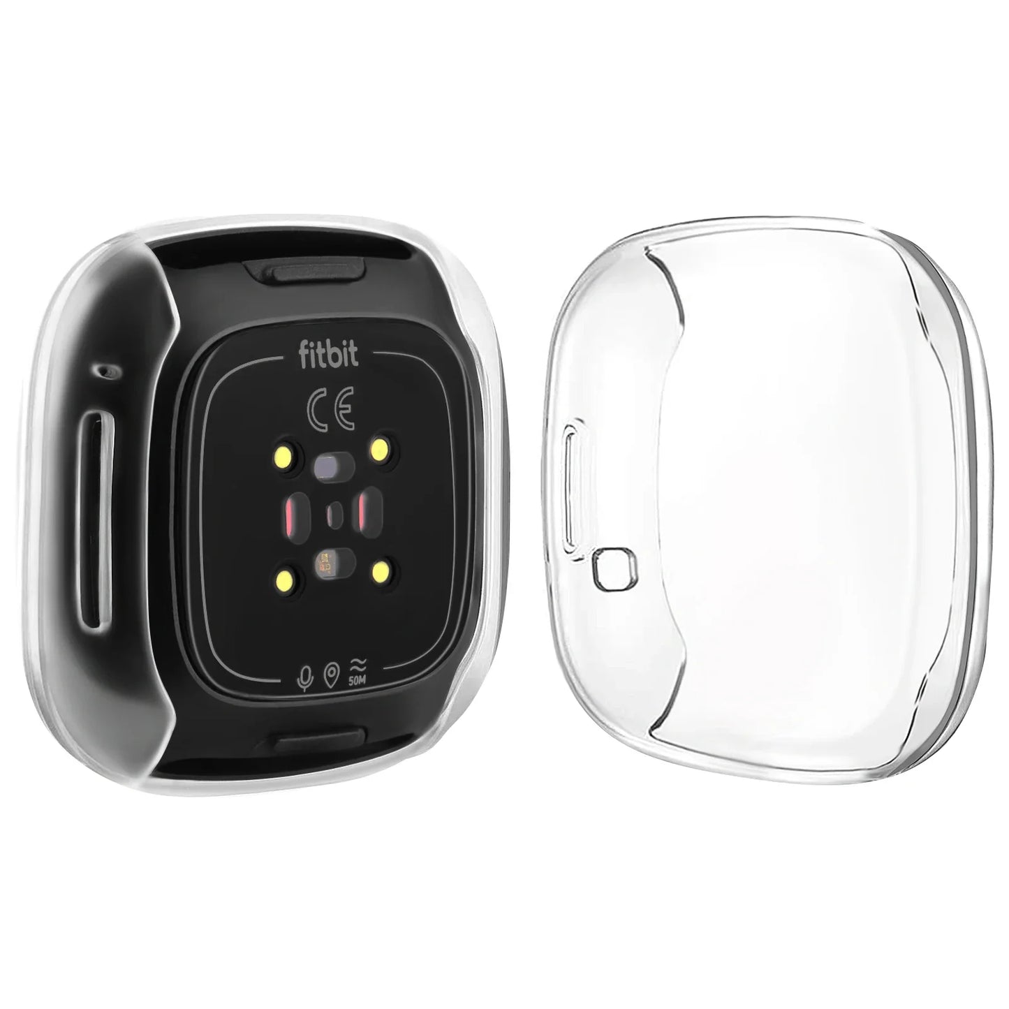 Full Cover Watch Case for Fitbit Versa 2/Versa 3/Versa 4 Screen Protector Case Bumper Cover for Fitbit Sense 2/Sense Protective