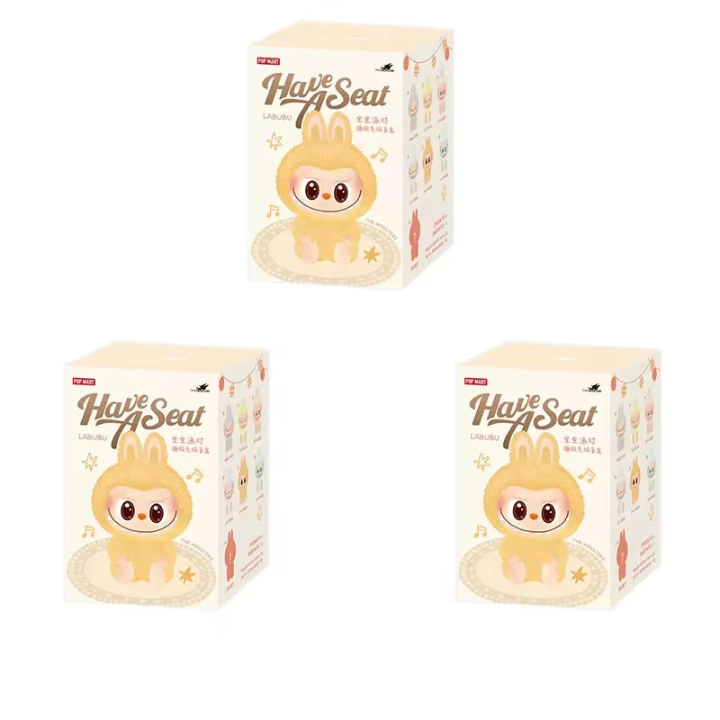 1:1 High Quality Macaron 2nd The Monsters Labubu Sitting Party Vinyl Plush Blind Box Decorative Surprise Box Doll Collection Gif