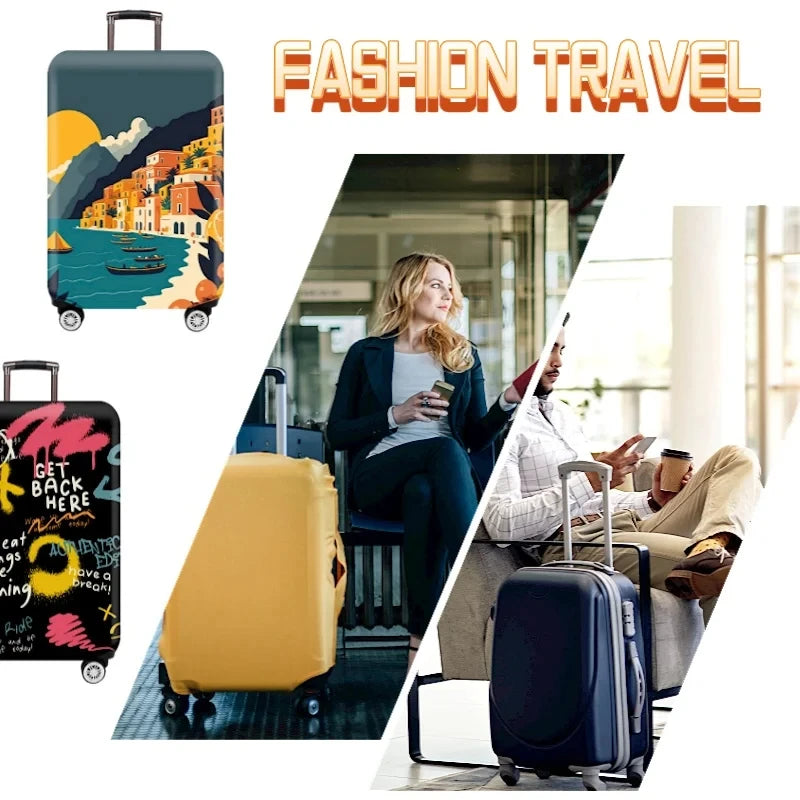 Luggage Cover Stretch Fabric Suitcase Protector Baggage Dust Case Cover Suitable for18-32 Inch Suitcase Case Travel Organizer