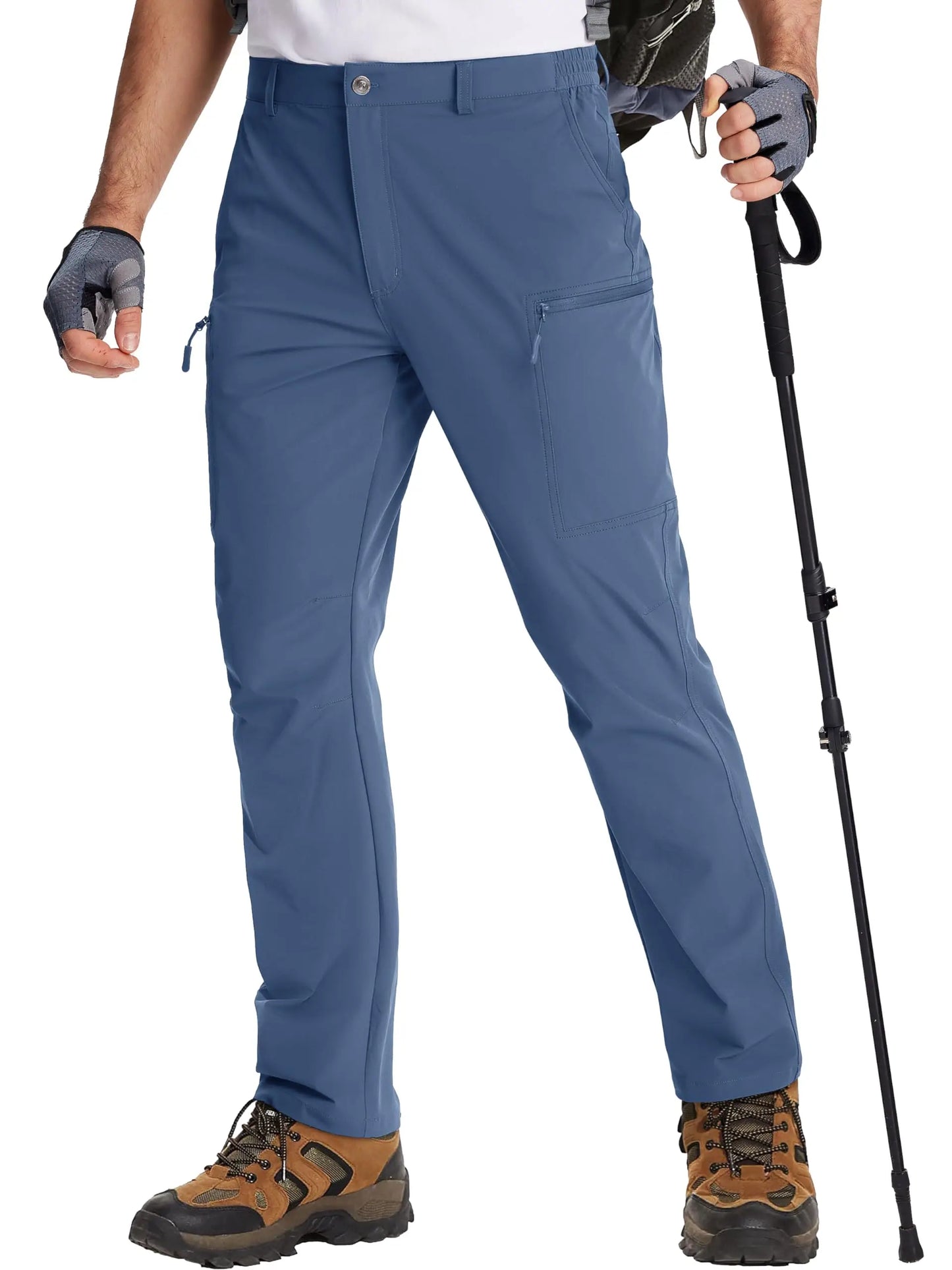 TACVASEN Lightweight Hiking Pants Mens Quick Dry Cargo Work Pants Nylon Waterproof Outdoor Trekking Fishing Pants Male Trousers