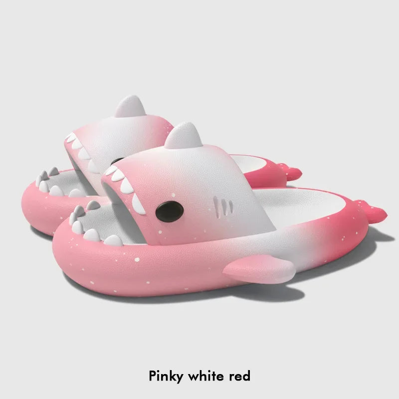 Home Shark Slippers Cloud Women Slides Clapper Summer Beach Indoor Soft Eva Sandal Men Male Non Slip Gradient Shoe Ladies Female