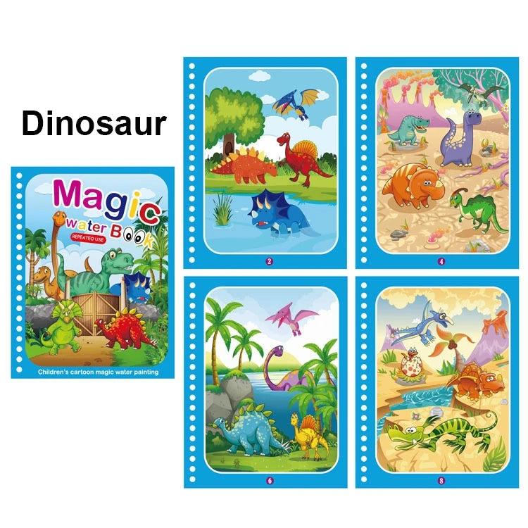 Reusable Magic Water Coloring Book Drawing Book for Kids Toddler Painting Book Montessori Educational Learning Toys