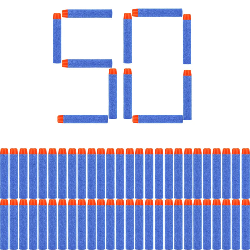 FRENSIT Blue Round Head Bullets 7.2cm for Nerf N-strike Elite Series Blasters Foam EVA Refill Darts Kids Toy Guns Accessories