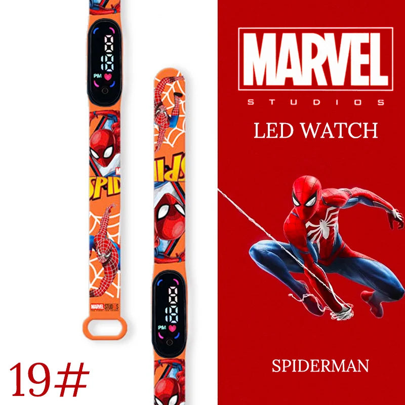MINISO Spiderman Kid's Watches Men Sport Wristband Bracelet Waterproof Children Digital Watch Boys LED Clock relogio montre