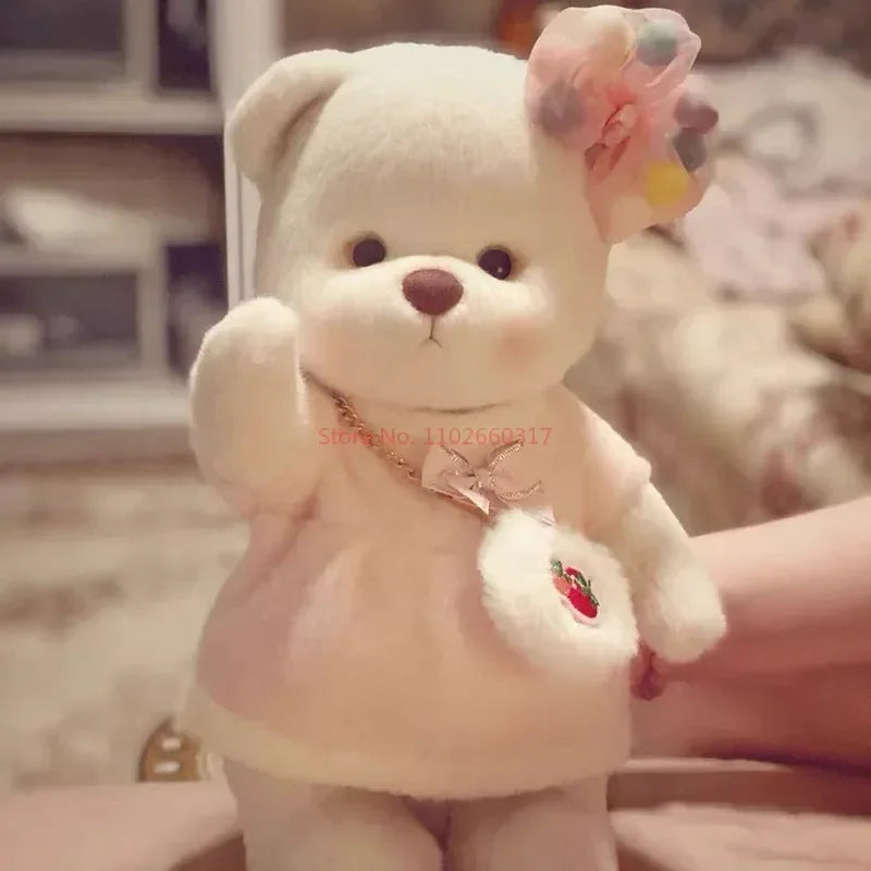 Clothes For 30cm Plush Toys Kawaii Plush Bear Doll Clothing Soft Bear White Brown Comfortable Cute Teddy Bear Kids Gift