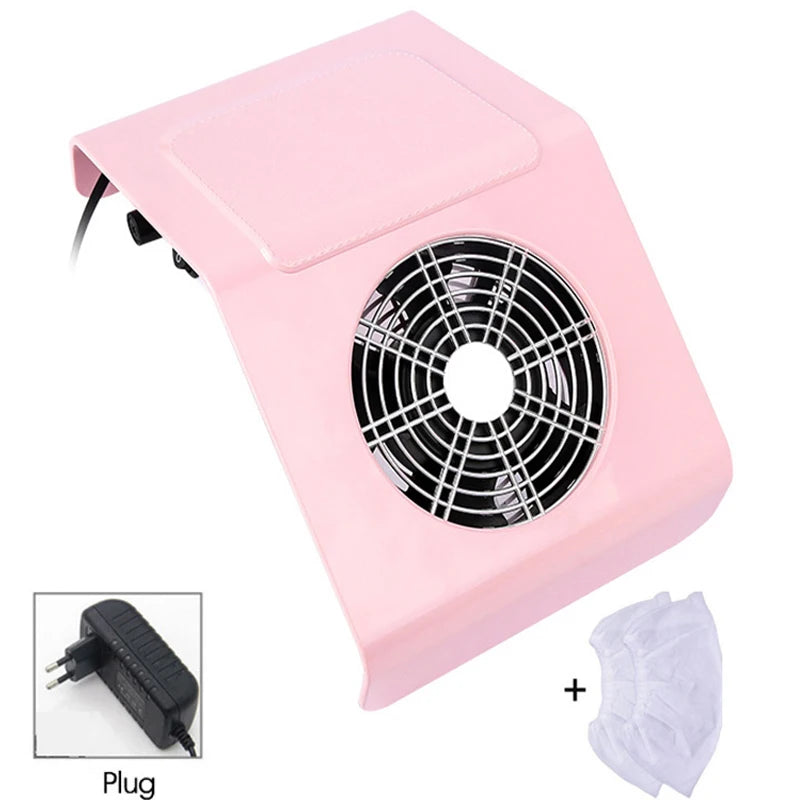 Nail Dust Collector Manicure Machine Tools Strong Power Nail Vacuum Cleaner With Remove Filter Nail Extractor Fan Nail Art Tool