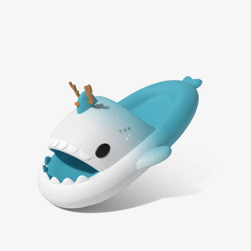 Women Shark Slippers Clapper flip flops House Cloud Platform Slides Summer Beach Sandals Men Male Shoes Fish Dot Cat Female