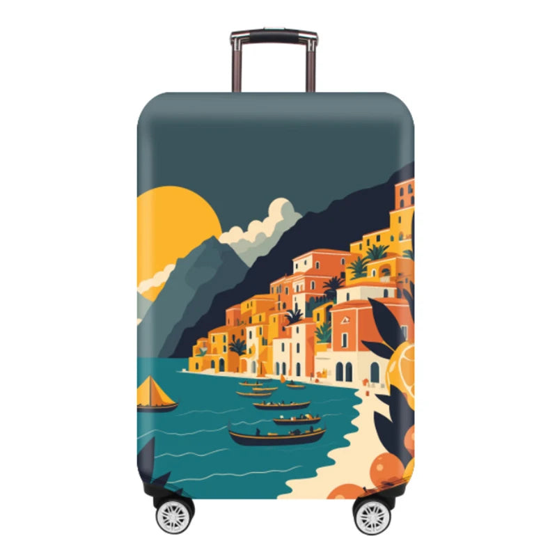 Luggage Cover Stretch Fabric Suitcase Protector Baggage Dust Case Cover Suitable for18-32 Inch Suitcase Case Travel Organizer