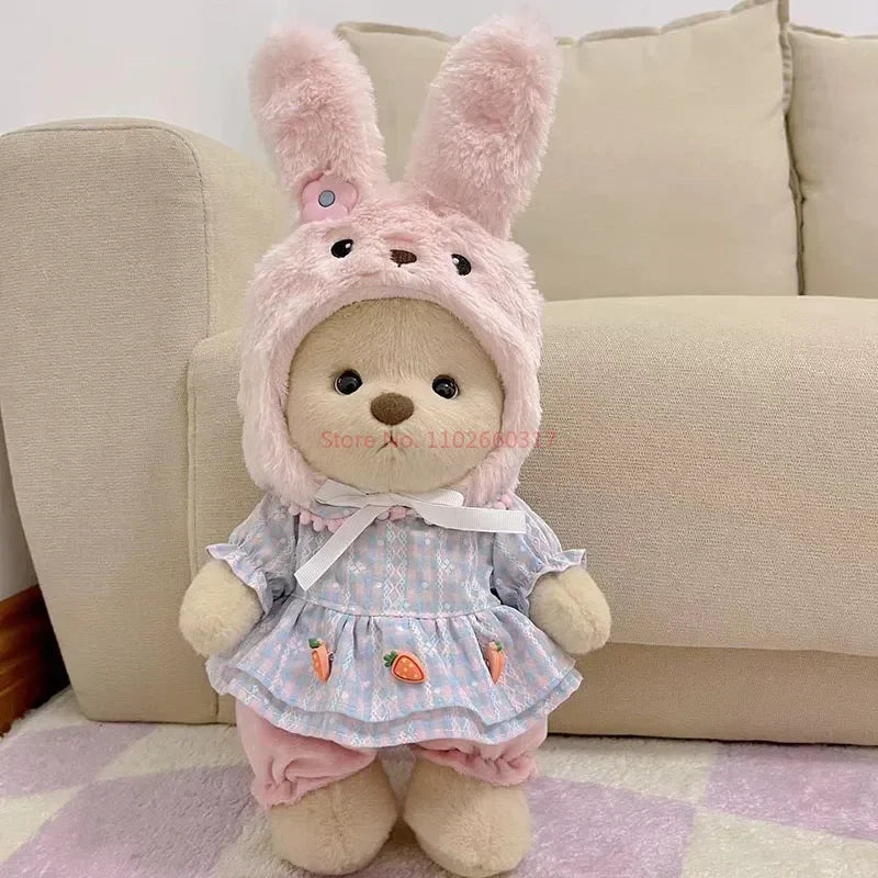 Clothes For 30cm Plush Toys Kawaii Plush Bear Doll Clothing Soft Bear White Brown Comfortable Cute Teddy Bear Kids Gift
