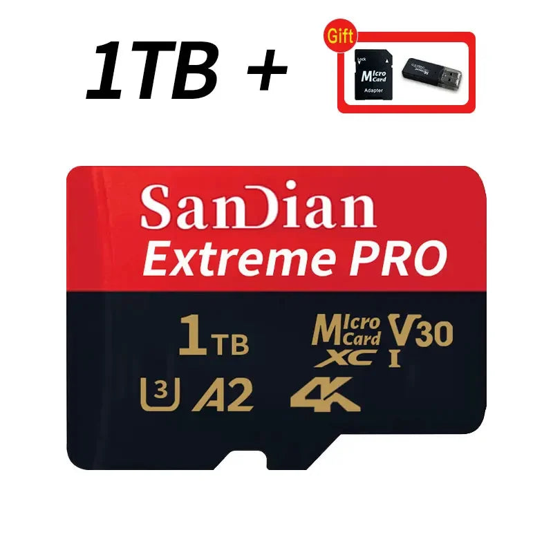 Original Flash Card 512GB Memory Card Large Capacity Micro TF Card 128GB 256GB High Speed SD Cards for PC/Phone/Camera/Mac