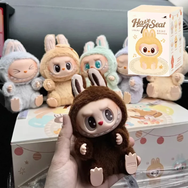 1:1 High Quality Macaron 2nd The Monsters Labubu Sitting Party Vinyl Plush Blind Box Decorative Surprise Box Doll Collection Gif