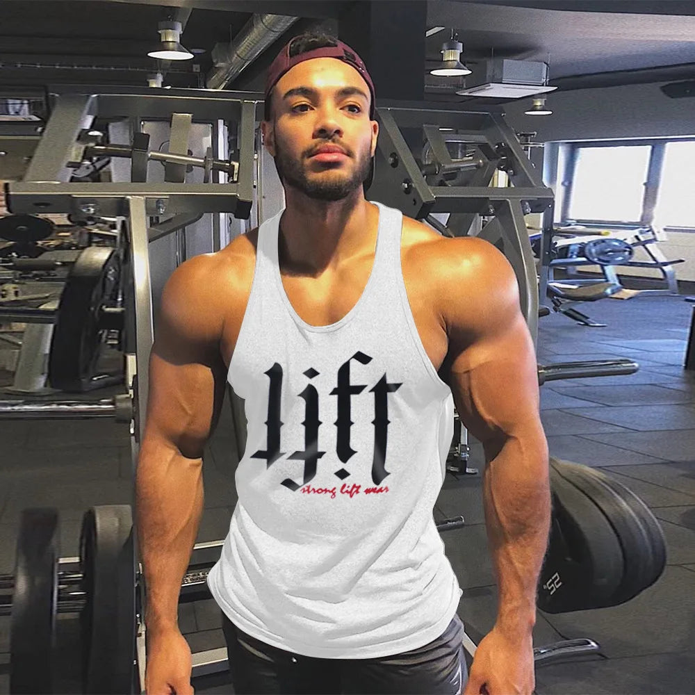 European And American Mens gyms Fitness Sleeveless Running Sports vest Mens Bodybuilding Tank Tops Summer Clothing for Plus Size