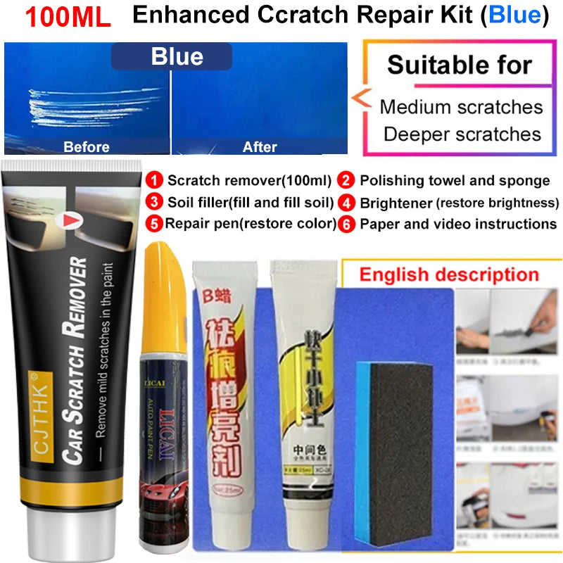 Car Scratch Remover Paint Care Tools Auto Swirl Remover Scratches Repair Polishing Anti Scratch Wax Auto Body Grinding Compound