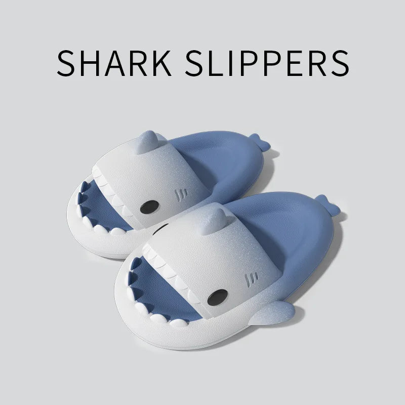 Women Shark Slippers Clapper flip flops House Cloud Platform Slides Summer Beach Sandals Men Male Shoes Fish Dot Cat Female