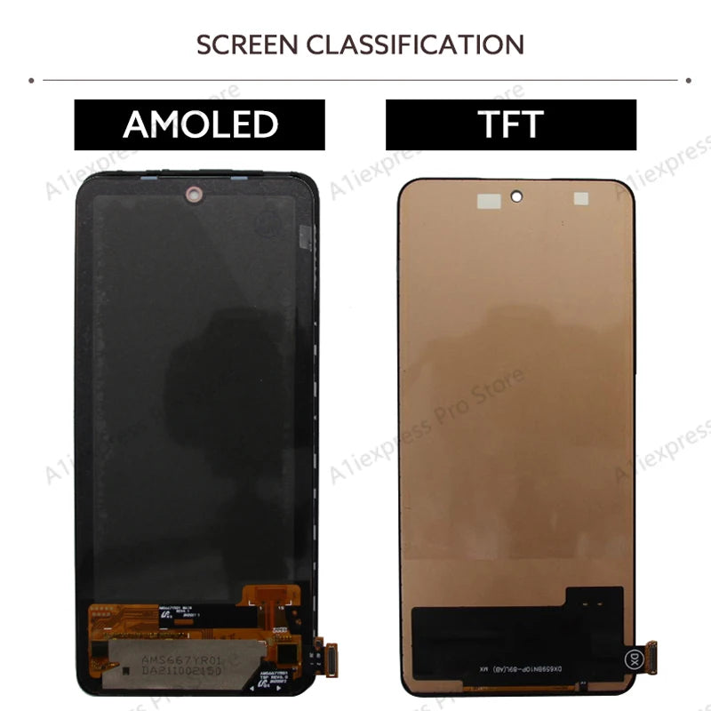 AMOLED LCD Screen For Xiaomi Redmi Note 10 Pro LCD Display Touch Screen Digitizer Assembly M2101K6G M2101K6R Screen Display Part