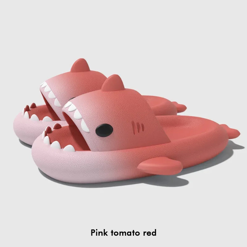Home Shark Slippers Cloud Women Slides Clapper Summer Beach Indoor Soft Eva Sandal Men Male Non Slip Gradient Shoe Ladies Female