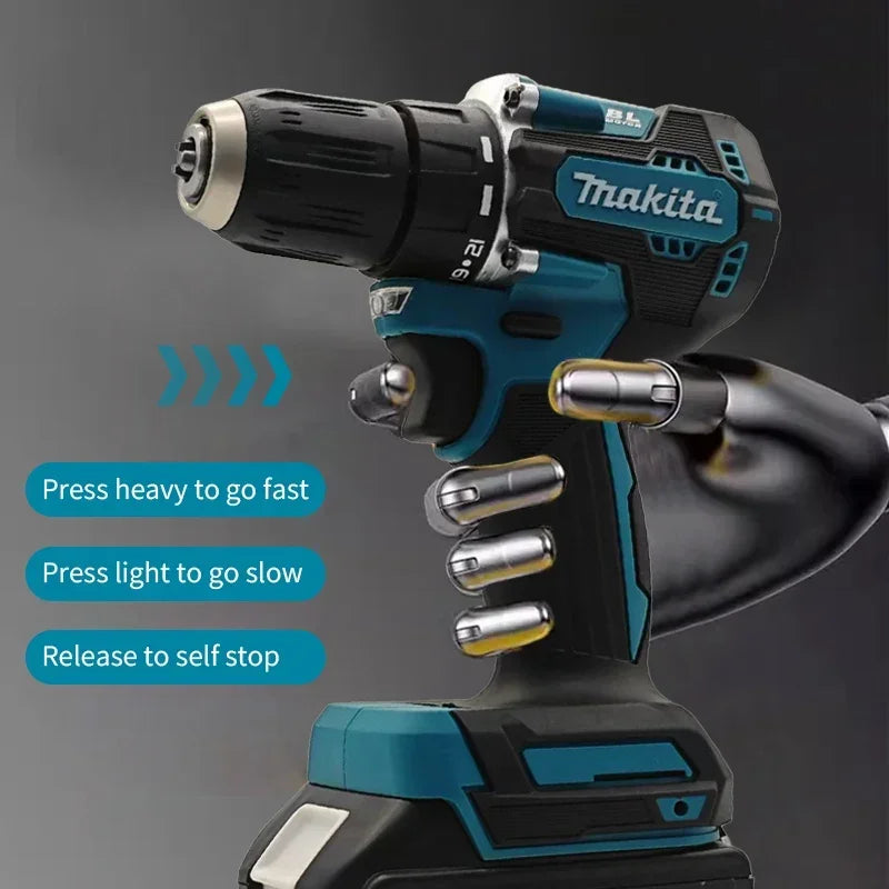 Makita DDF487 10mm brushless 18V lithium rechargeable impact drill household hand drill high torque electric screwdriver