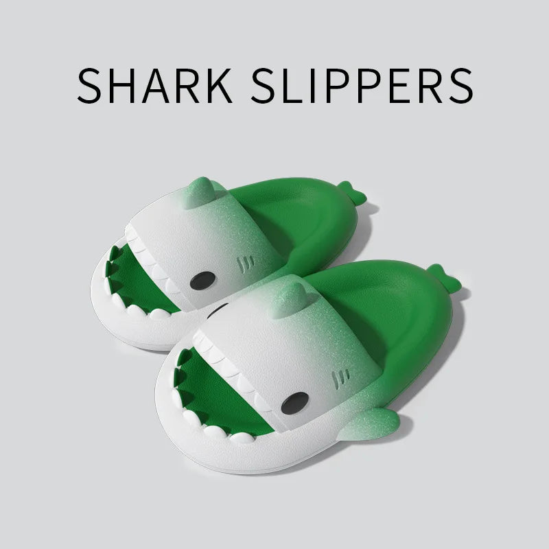 Women Shark Slippers Clapper flip flops House Cloud Platform Slides Summer Beach Sandals Men Male Shoes Fish Dot Cat Female