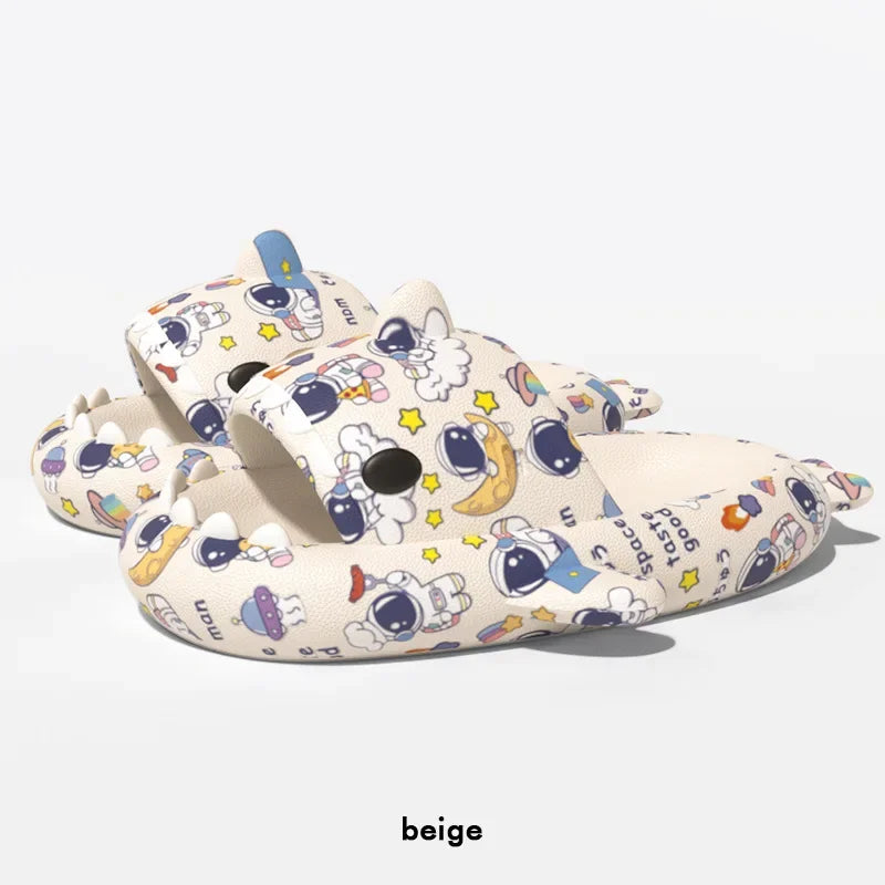 Home Shark Slippers Cloud Women Slides Clapper Summer Beach Indoor Soft Eva Sandal Men Male Non Slip Gradient Shoe Ladies Female