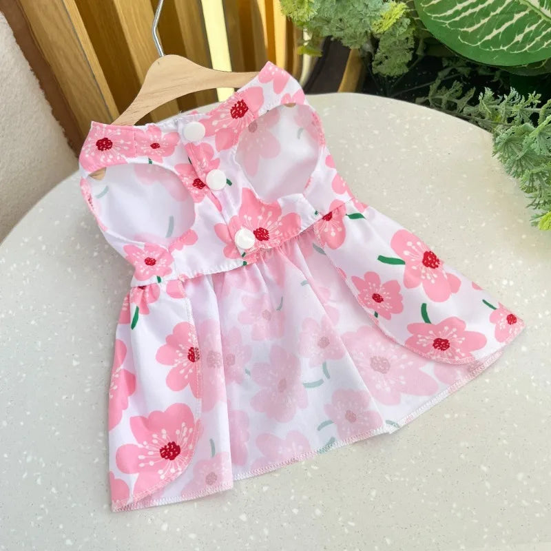 Dog Princess Dress Spring Summer Kitten Pet Skirt Cute Dog Dress Bow Lace for Small Medium Puppy Poodle Chihuahua
