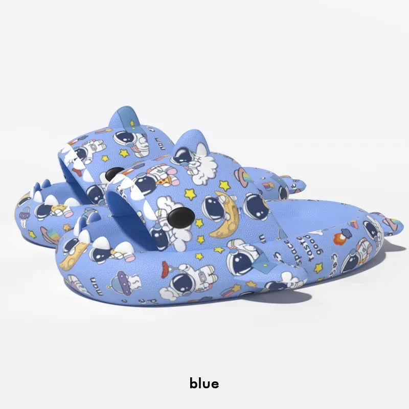 Home Shark Slippers Cloud Women Slides Clapper Summer Beach Indoor Soft Eva Sandal Men Male Non Slip Gradient Shoe Ladies Female