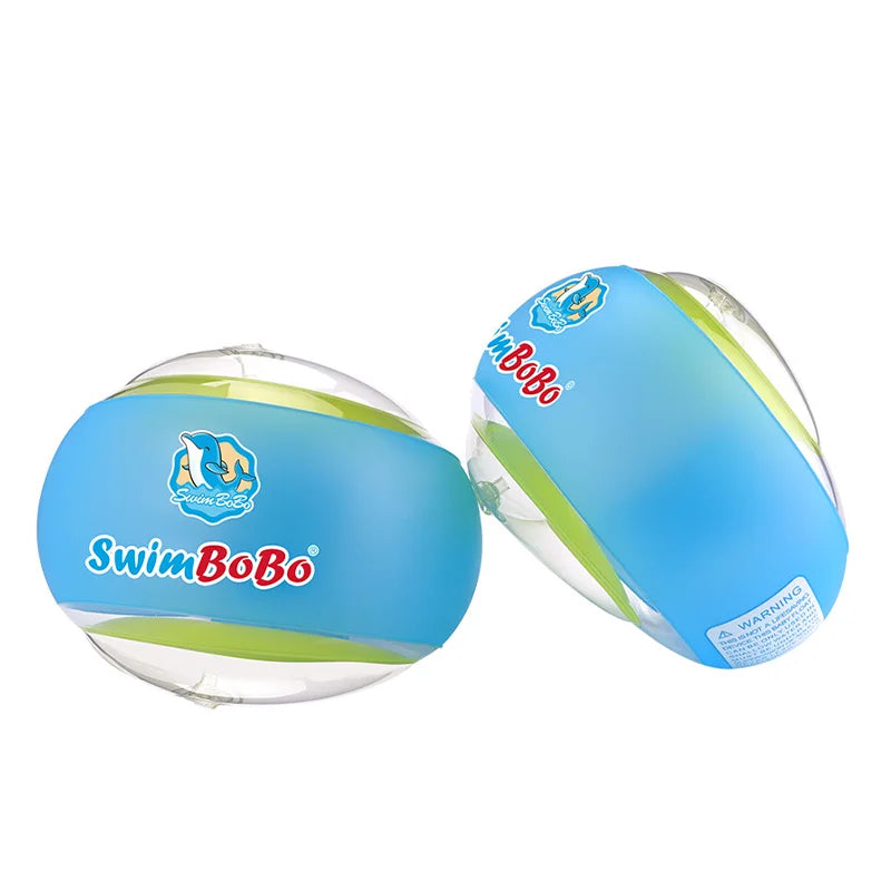 Swimbobo Children Swimming Arm Circle Boys and Girls Swimming Arm Circle Green Orange Thickened Inflatable Water Sleeve Toy