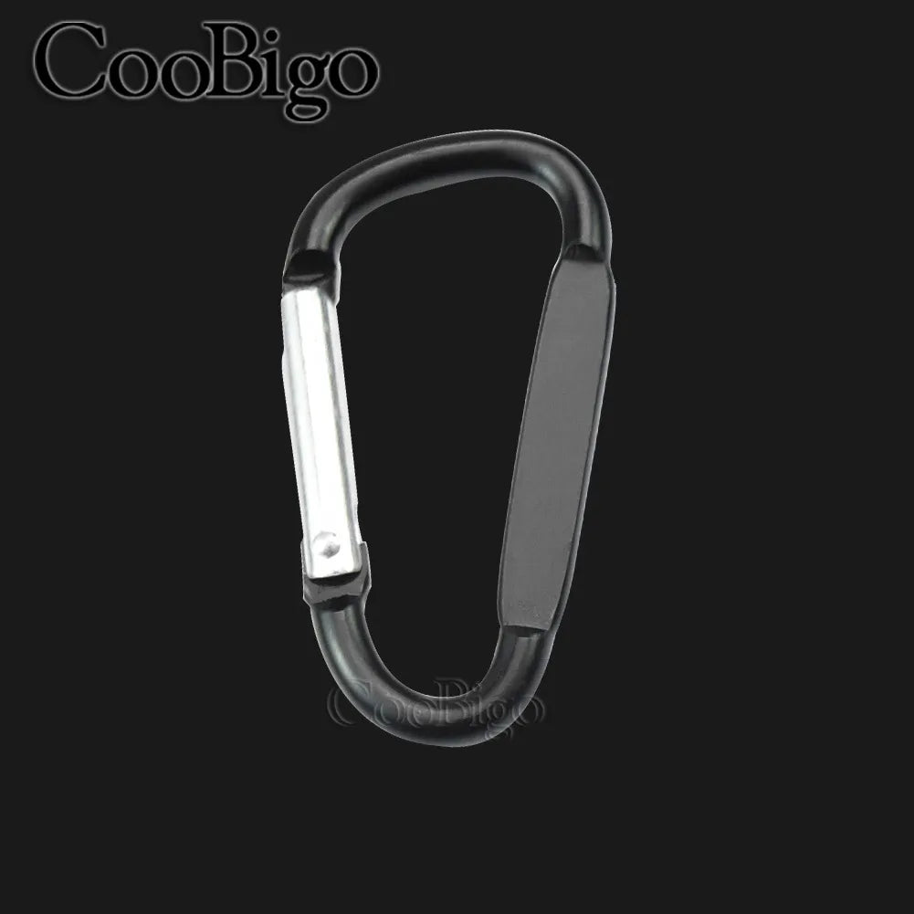 Aluminum Carabiner Key Holder Snap Hook Clip Keychain Keyring Keyfob D Ring Buckle Bottle Hanger Men Outdoor Sport Accessory 2pc