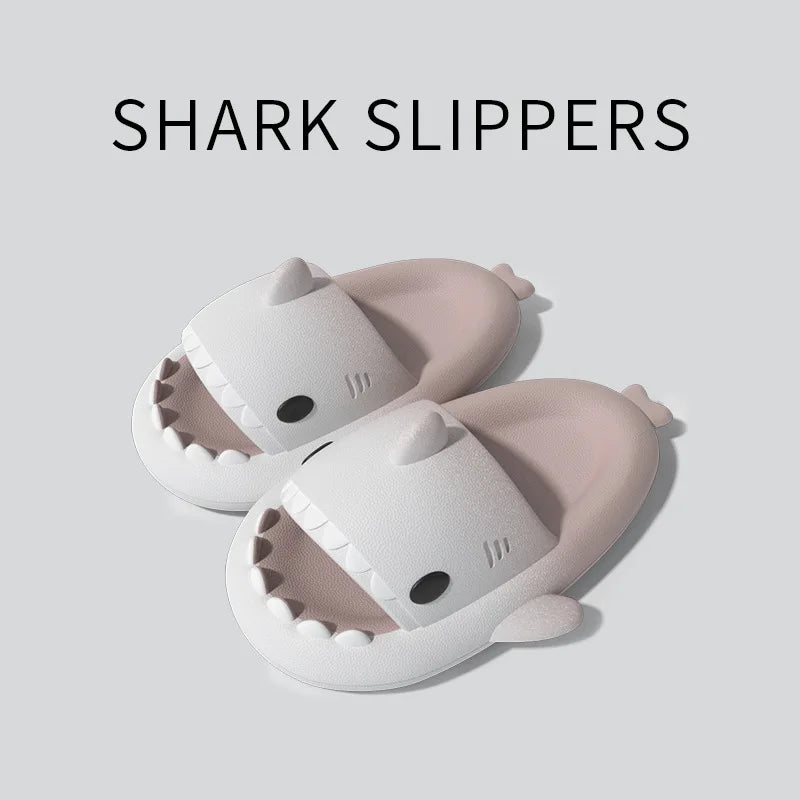 Women Shark Slippers Clapper flip flops House Cloud Platform Slides Summer Beach Sandals Men Male Shoes Fish Dot Cat Female