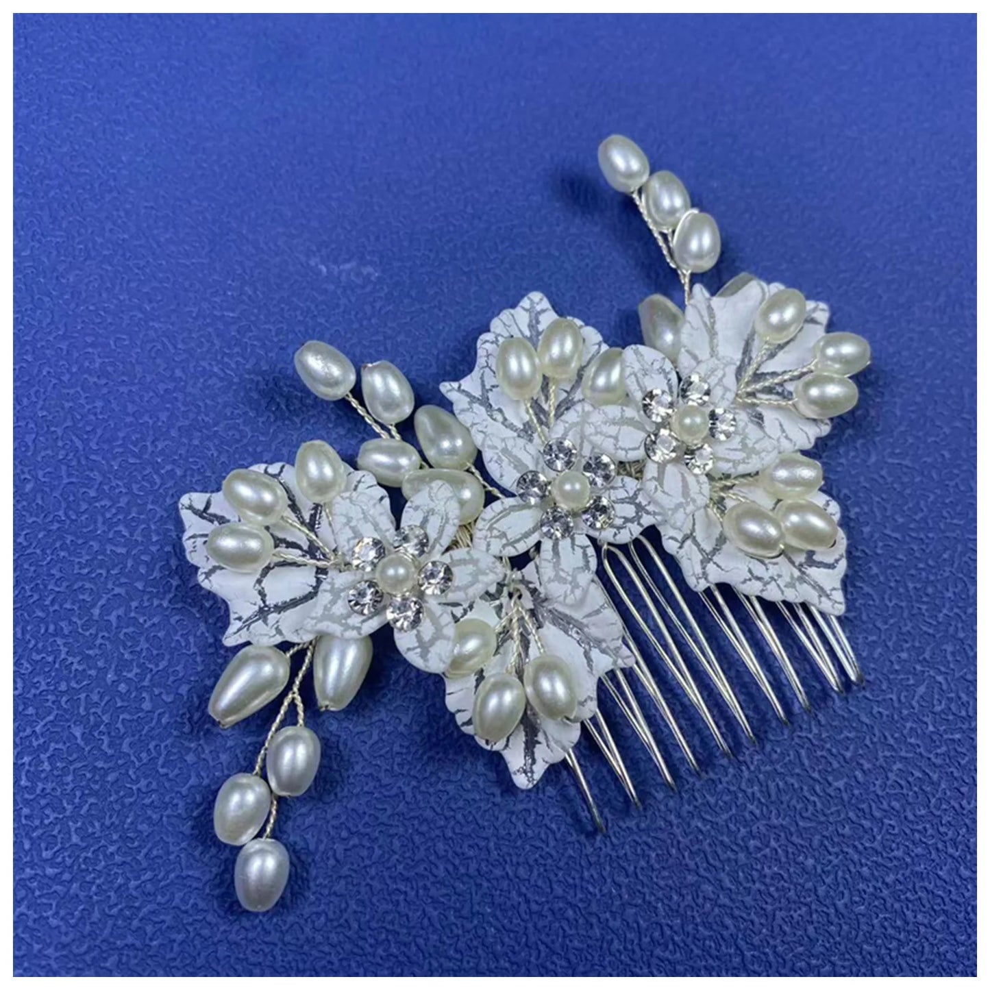 Bride Wedding Hair Combs Gold/Silver Color Alloy Flower Hairpin Clips for Women Birthday Party Headpiece Bridesmaid Hair Jewelry