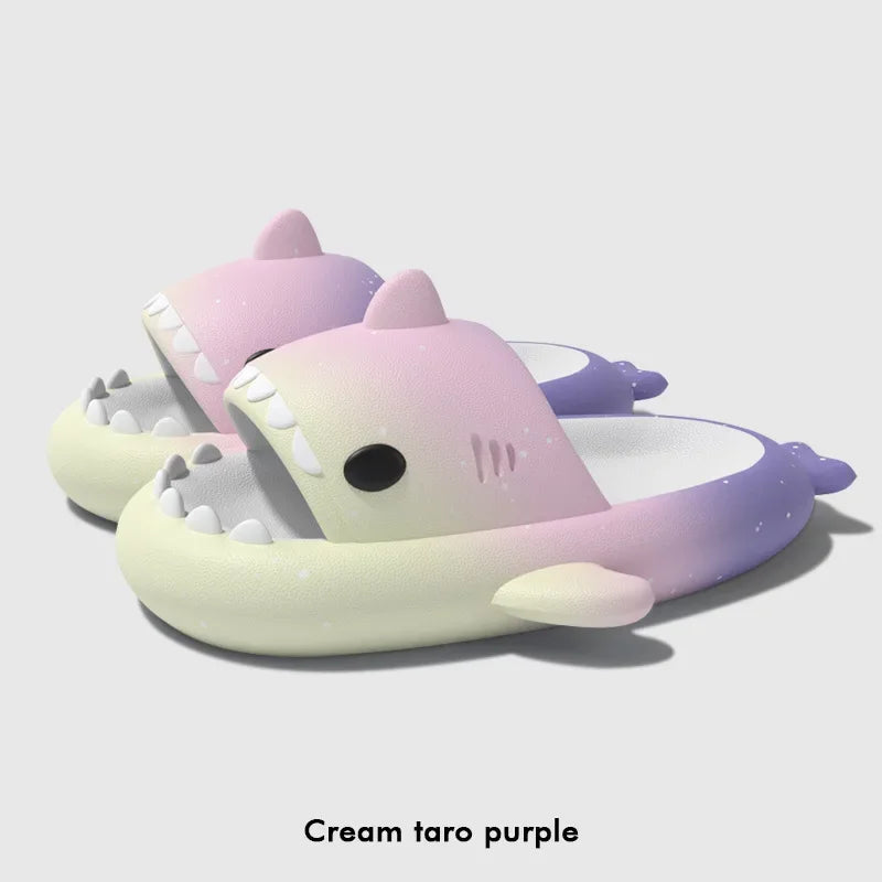 Home Shark Slippers Cloud Women Slides Clapper Summer Beach Indoor Soft Eva Sandal Men Male Non Slip Gradient Shoe Ladies Female