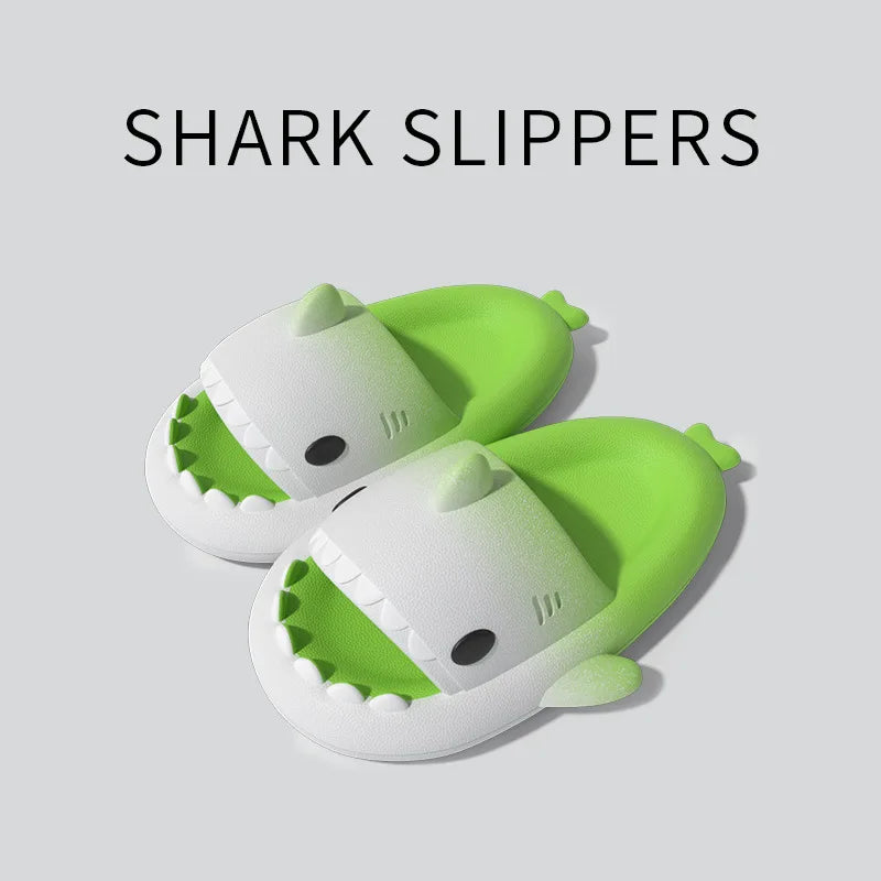 Women Shark Slippers Clapper flip flops House Cloud Platform Slides Summer Beach Sandals Men Male Shoes Fish Dot Cat Female
