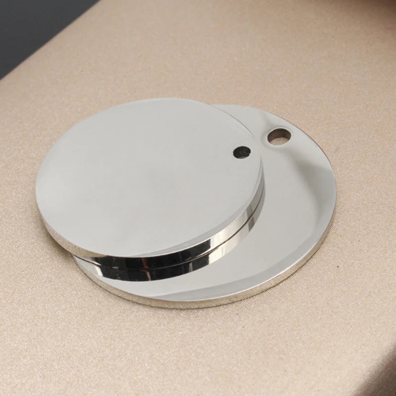 Personalized Pet Cat Dog Name Collar Accessories Circle Custom Engraved ID Tag Necklace Chain Charm Supplies For Dog Product