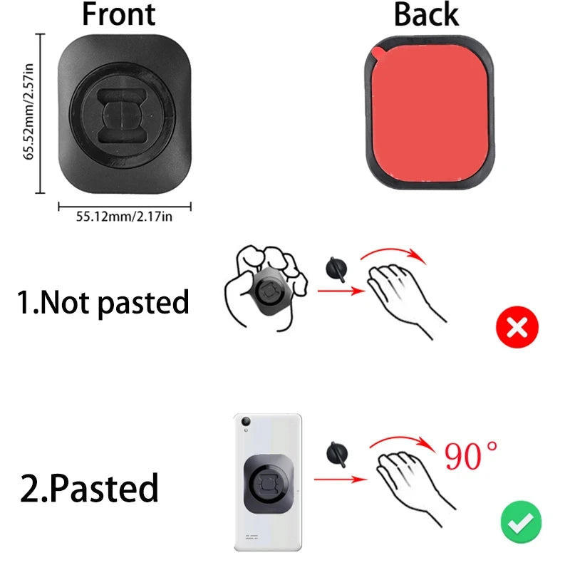 Universal Phone Adapter Adhesive Interface For Motorcycle Car Bicycle Connect Mobile Phone Quick Mount Stickers Compatible SP