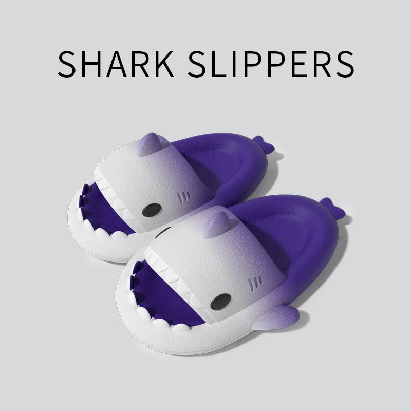 Women Shark Slippers Clapper flip flops House Cloud Platform Slides Summer Beach Sandals Men Male Shoes Fish Dot Cat Female
