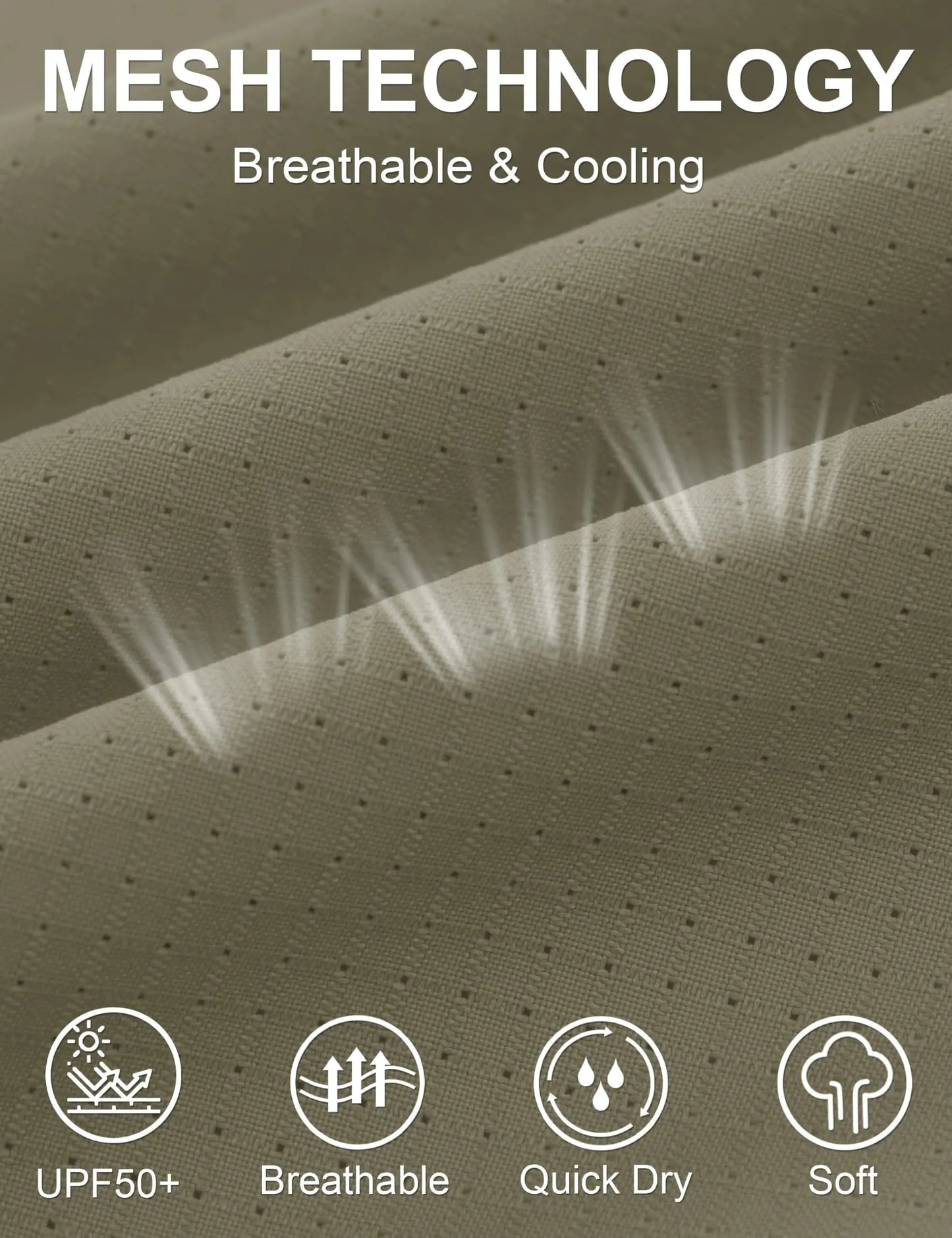 TACVASEN Quick Dry Short Sleeve Shirts Men's UPF 50+ Sun Protection Work Cargo Shirts Mesh Breathable Hiking Fishing Shirts Man