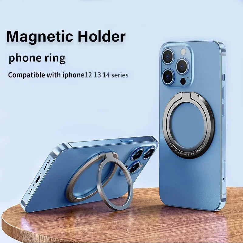 Magnetic Ring Phone Holder For MagSafe Portable Mobile Phone Magnet Foldable Bracket Removable Grip Stand for iPhone Support