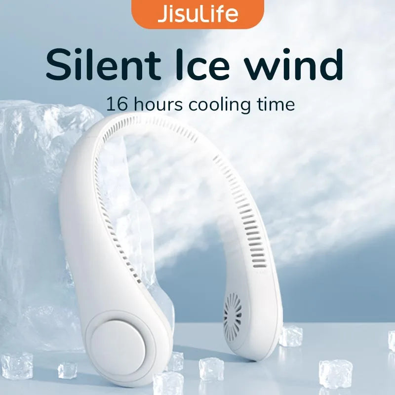JISULIFE Rechargeable Portable Neck Fan