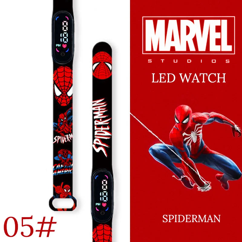 MINISO Spiderman Kid's Watches Men Sport Wristband Bracelet Waterproof Children Digital Watch Boys LED Clock relogio montre